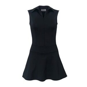 Sleeveless Black Polo Mini Dress